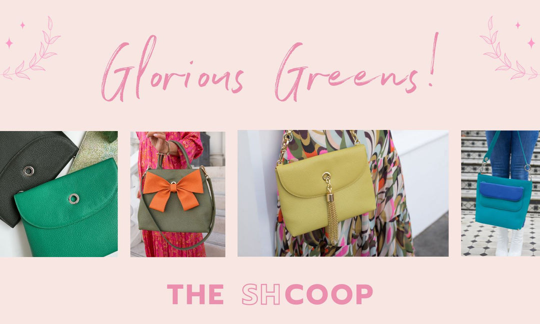 The SHcoop-Glorious Greens-Sarah Haran Luxury Italian Leather Handbags