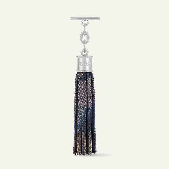 Enchanted Forest Capsule Tassel - Textured with Silver hardware front 1 | U79-S