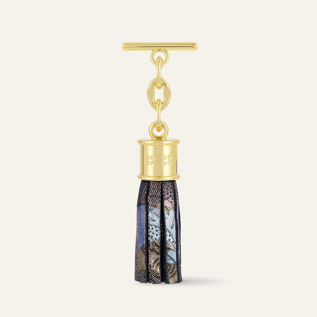 Enchanted Forest Sarah Haran Capsule Tassel Mini Textured with Gold hardware front | U79-G