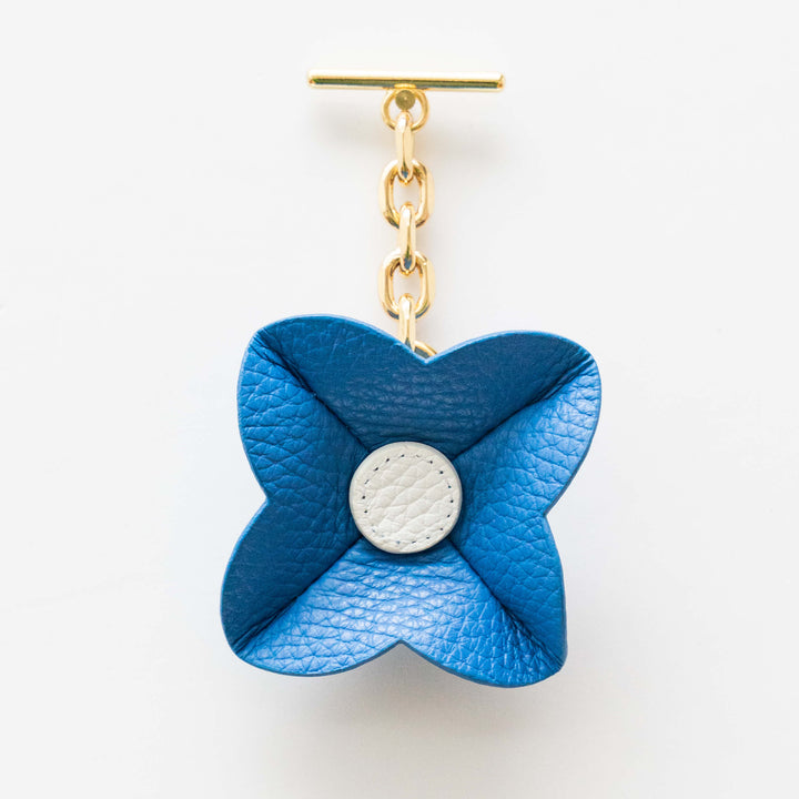 SHape Tassel - Flower-Restyle Accessories-Sarah Haran Accessories-Gold-Bright Blue White-Sarah Haran Accessories