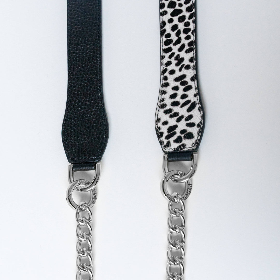 Gemini Strap - Textured-Restyle Accessories-Sarah Haran Accessories-Silver-Dalmatian Black-Sarah Haran Accessories