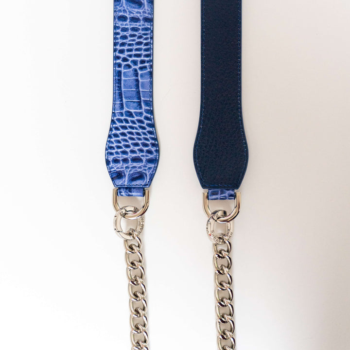 Gemini Strap - Textured-Restyle Accessories-Sarah Haran Accessories-Silver-Indigo Croco Space-Sarah Haran Accessories