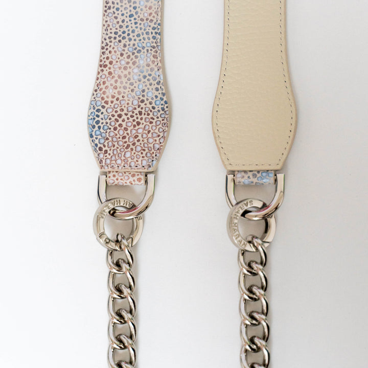 Gemini Strap - Textured-Restyle Accessories-Sarah Haran Accessories-Silver-Natural Shagreen Cream-Sarah Haran Accessories