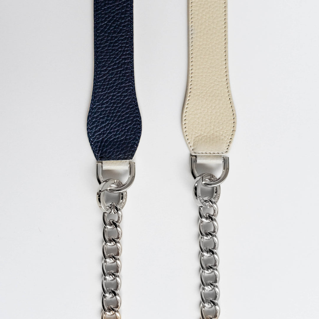 Gemini Strap - Textured-Restyle Accessories-Sarah Haran Accessories-Silver-Navy Cream-Sarah Haran Accessories