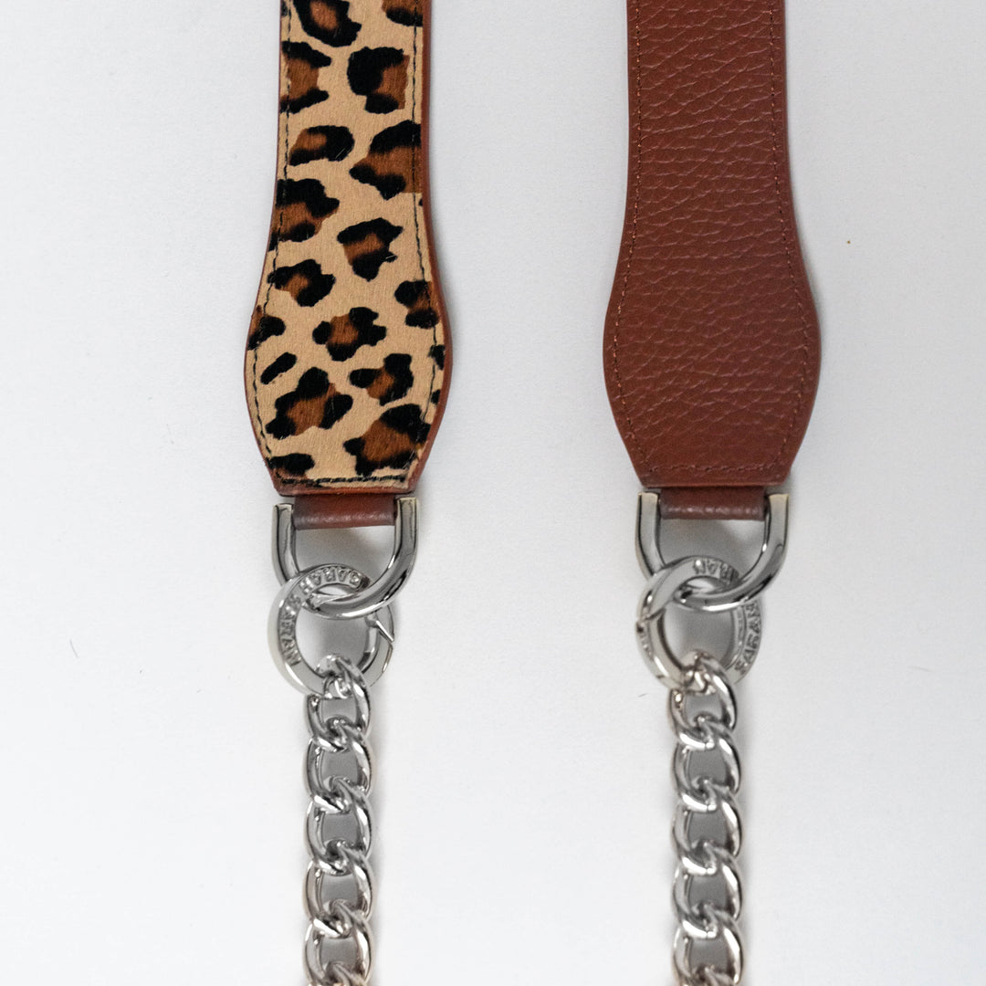 Gemini Strap - Textured-Restyle Accessories-Sarah Haran Accessories-Silver-Leopard Nutshell-Sarah Haran Accessories