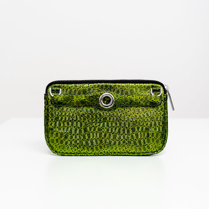 Millie Pouch - Textured-Handbag-Sarah Haran Accessories-Silver-Python Glamour-Sarah Haran Accessories