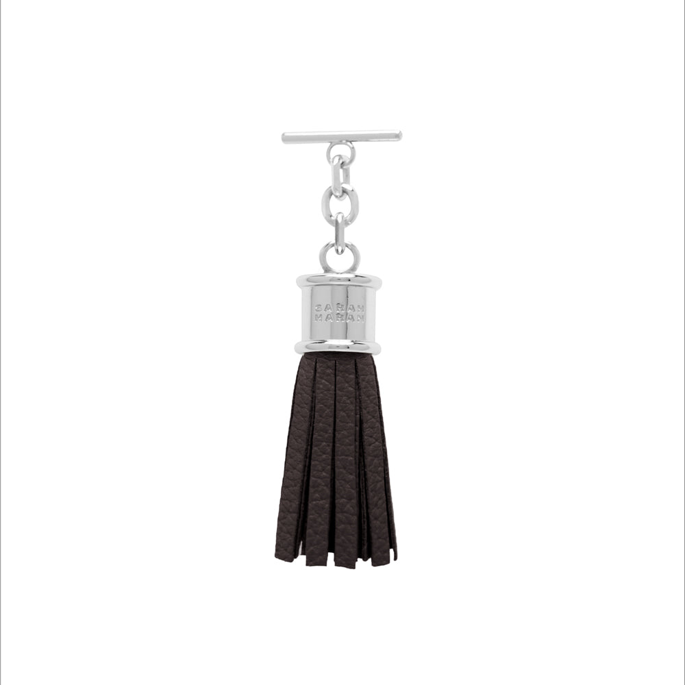 Nutshell Capsule Tassel - Mini - Pop of Colour with Silver hardware front 1 | N16-S