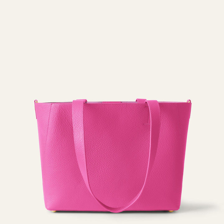 Pink Kiss Sarah Tote with Gold Hardware back | P74-G