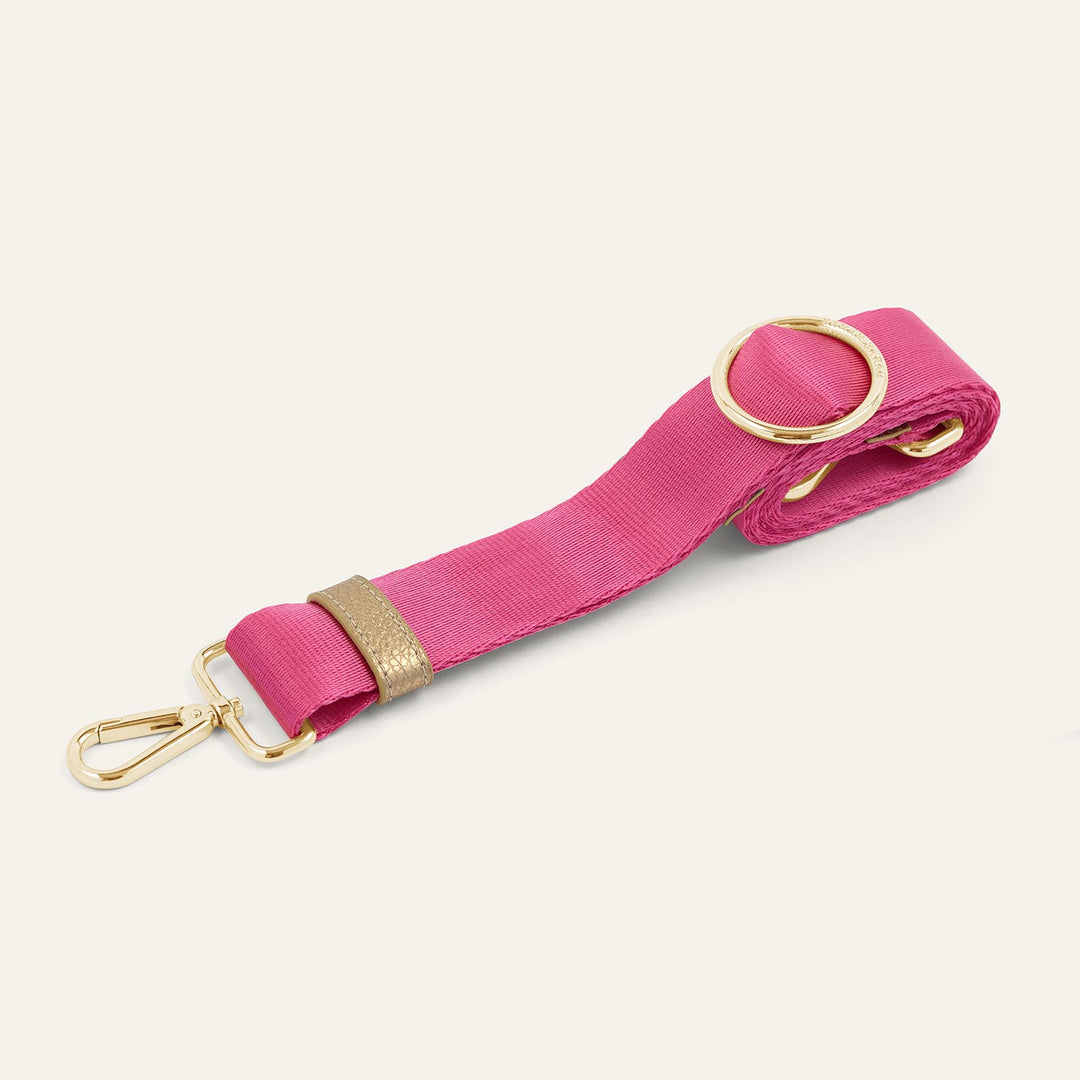 Pink River Strap with Gold hardware front 1 | P01-G