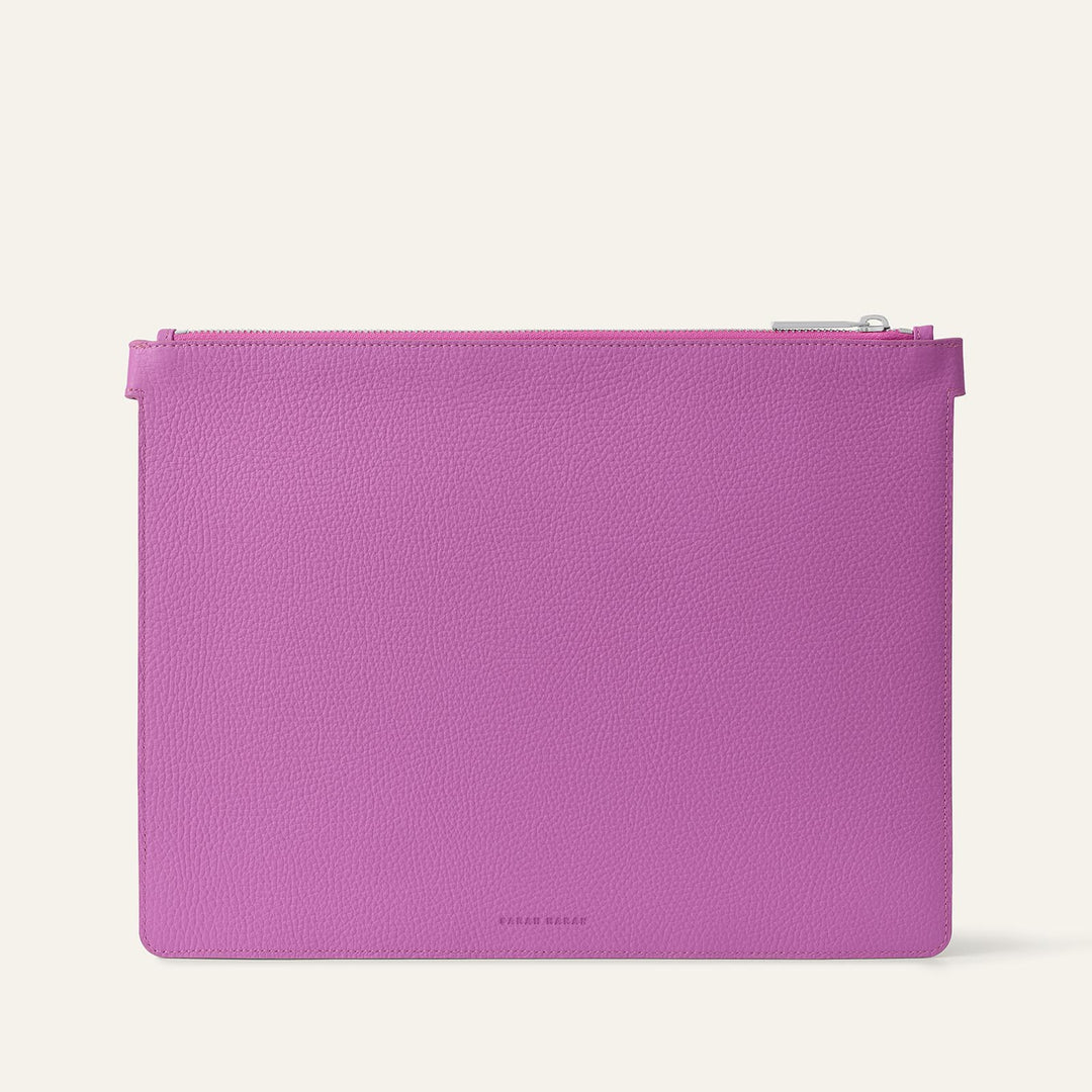 Purple Rose Sarah Haran Zipped Pocket Divider with Silver Hardware back | PU01-S