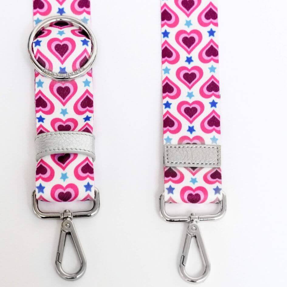 River Strap-Restyle Accessories-Sarah Haran Accessories-Silver-Pink Heart-Sarah Haran Accessories