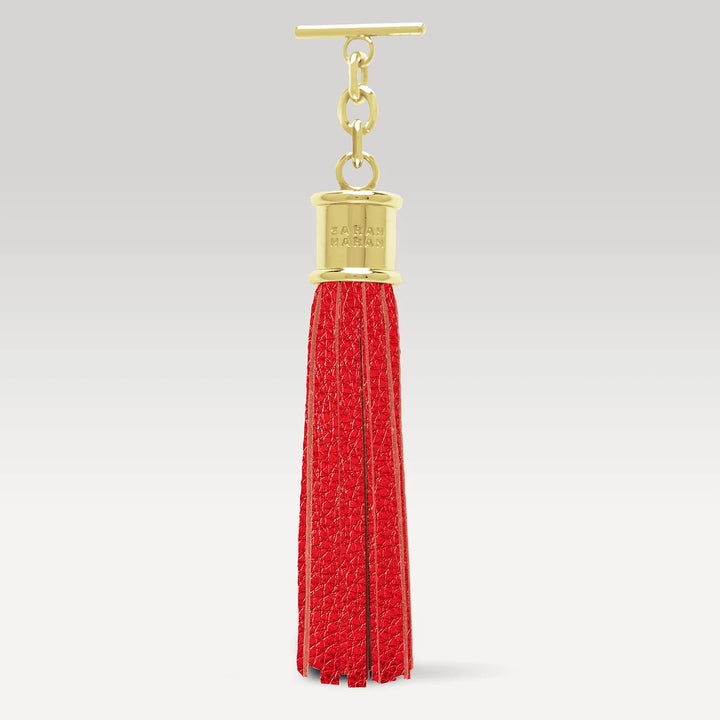 Capsule Tassel - Textured-Restyle Accessories-Sarah Haran Accessories-Gold-Metallic Red-Sarah Haran Accessories