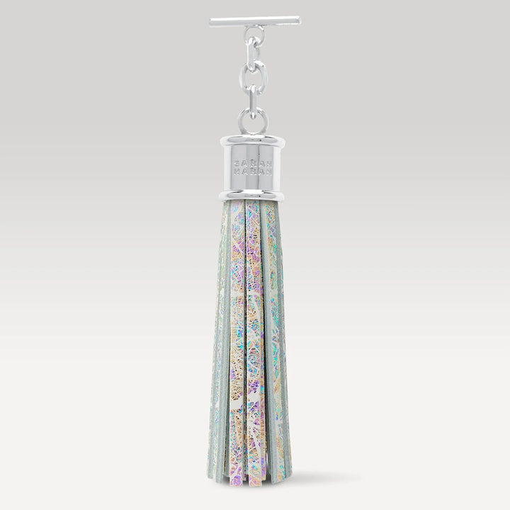 Capsule Tassel - Textured-Restyle Accessories-Sarah Haran Accessories-Silver-White Cosmic-Sarah Haran Accessories