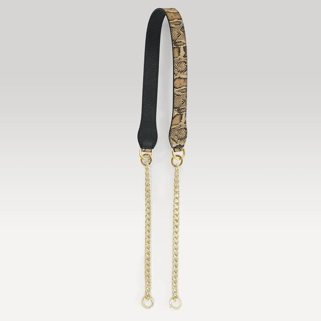 Gemini Strap - Textured-Restyle Accessories-Sarah Haran Accessories-Gold-Python Glamour Black-Sarah Haran Accessories