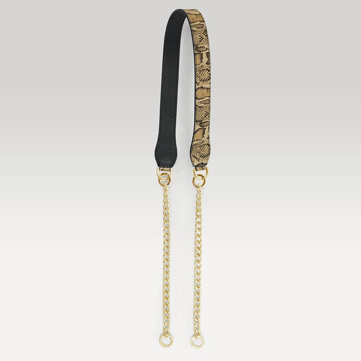 Gemini Strap - Textured-Restyle Accessories-Sarah Haran Accessories-Gold-Python Glamour Black-Sarah Haran Accessories