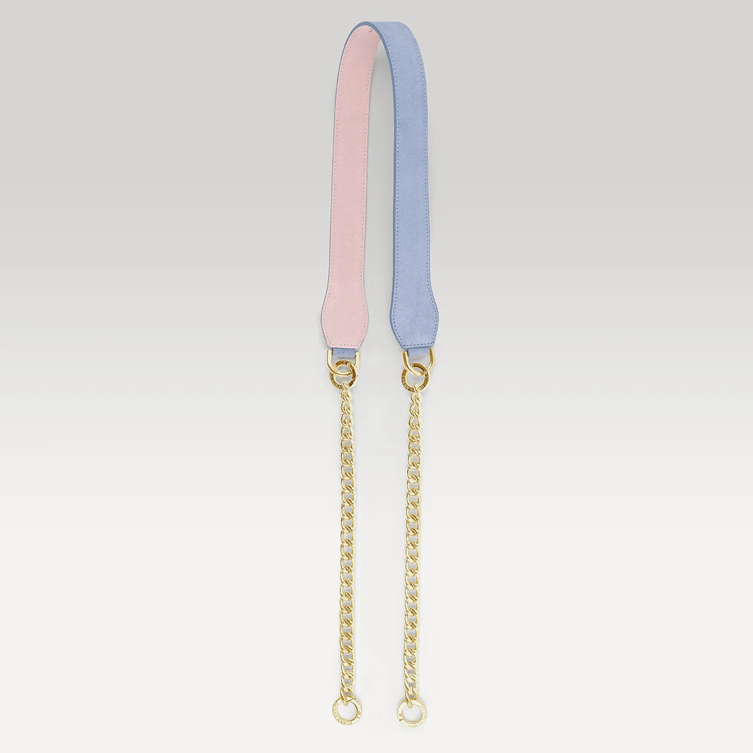 Gemini Strap - Suede-Accessory-Sarah Haran Accessories-Gold-Periwinkle Soft Pink-Sarah Haran Accessories