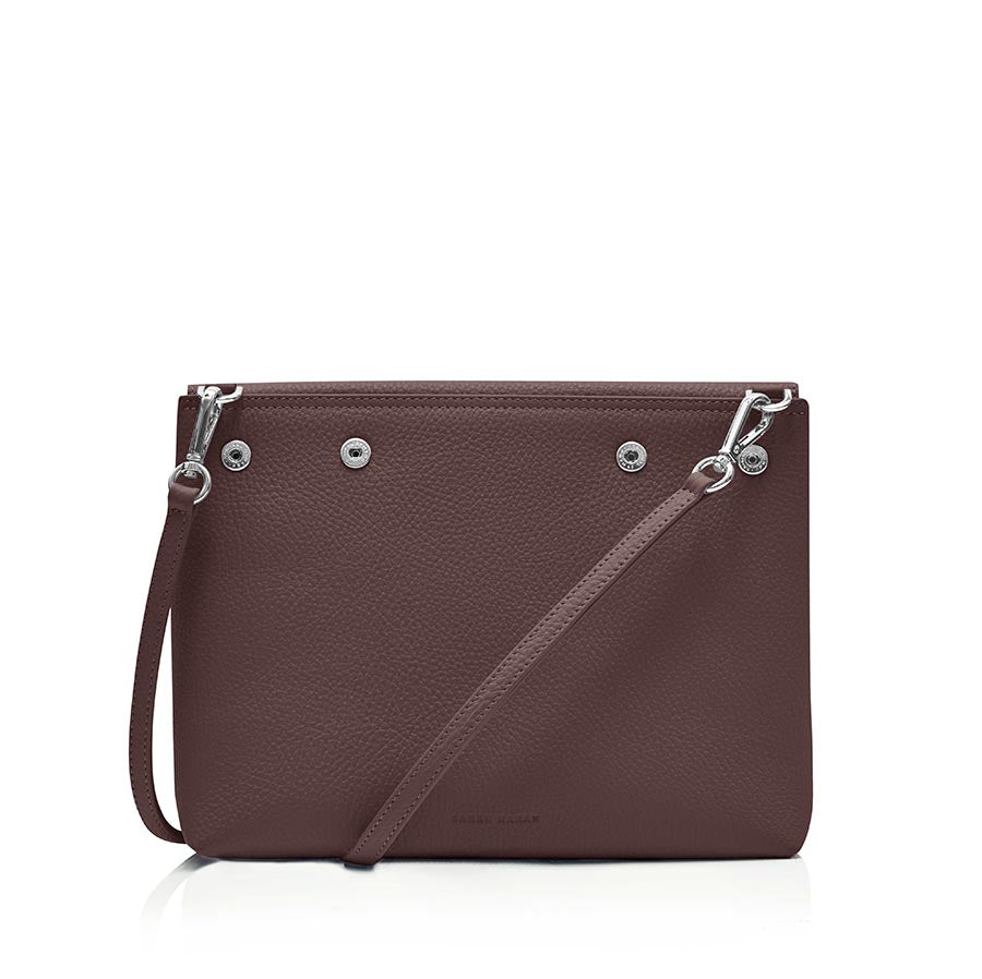 Jasmine Crossbody - Adjustable Strap-Handbag-Sarah Haran Accessories-Silver-Balsamic-Sarah Haran Accessories