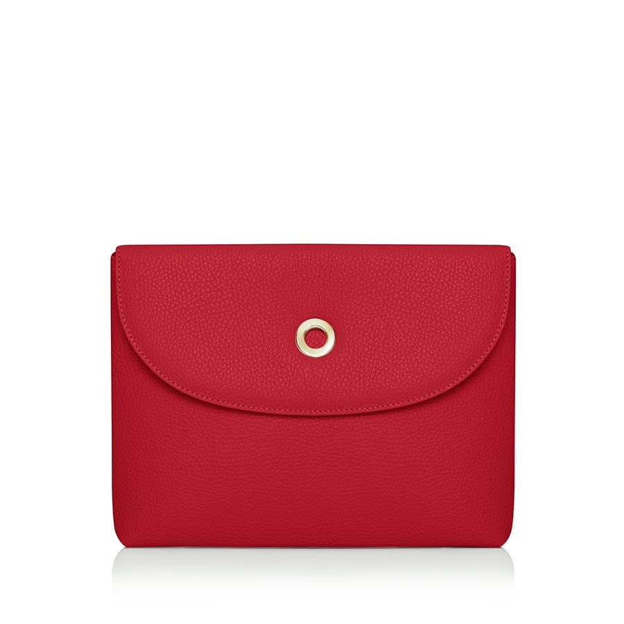 Pillarbox Red Sarah Haran Jasmine Crossbody with Gold hardware front | R01-G