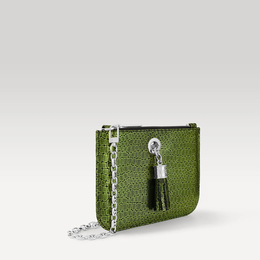 Lily Mini Bag - Textured-Handbag-Sarah Haran Accessories-Silver-Wicked Croc-Sarah Haran Accessories