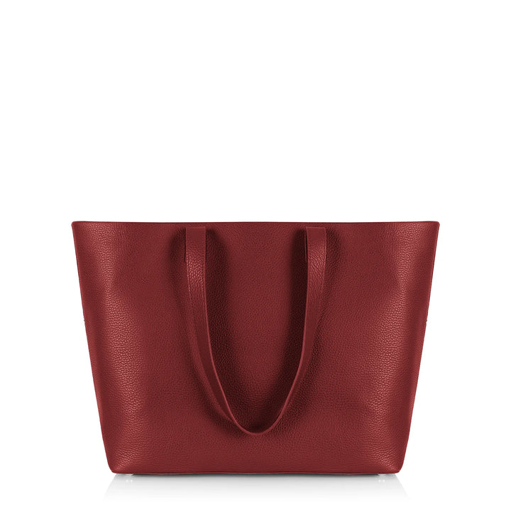 Cranberry Michelle Shopper with Silver hardware back| R04-S