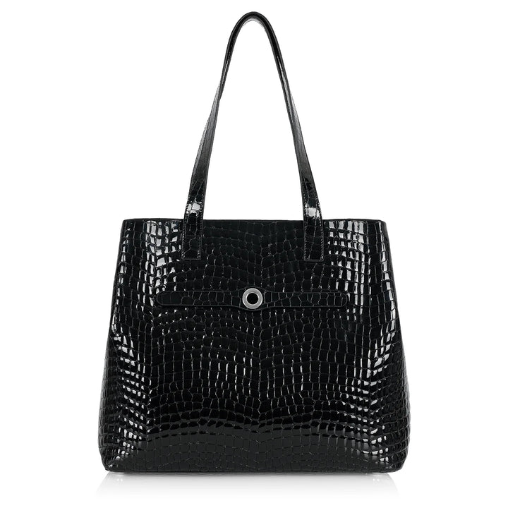 Michelle Zipped Tote - Patent