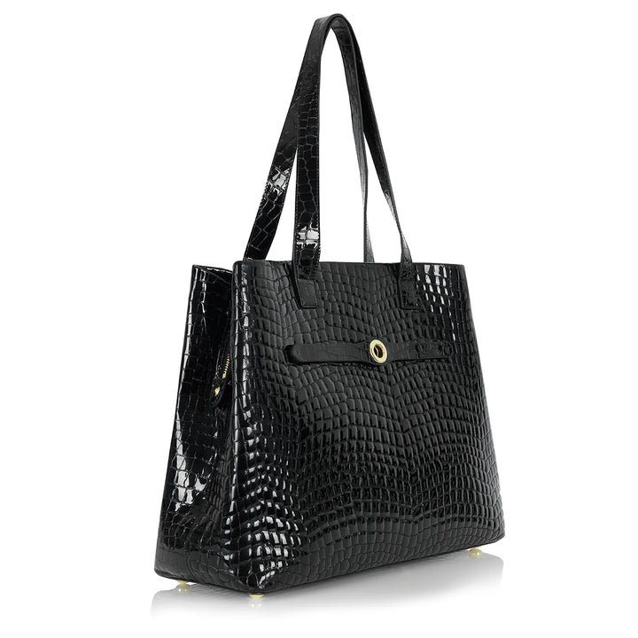 Michelle Zipped Tote - Patent