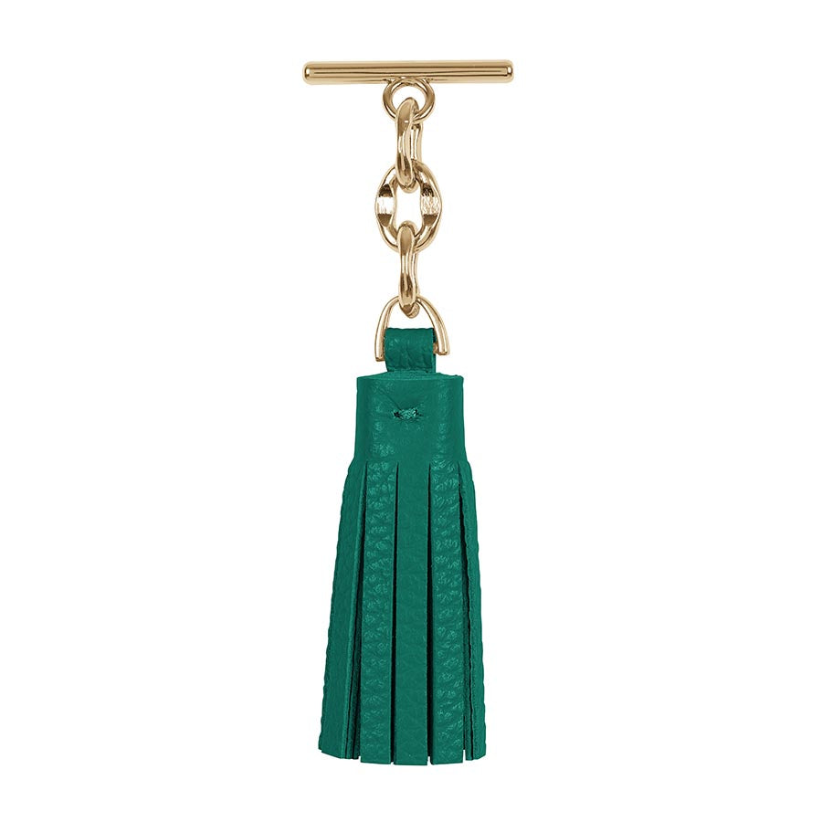 Avocado Mini Tassel - Final Clearance with Gold hardware front 1 | G19-G