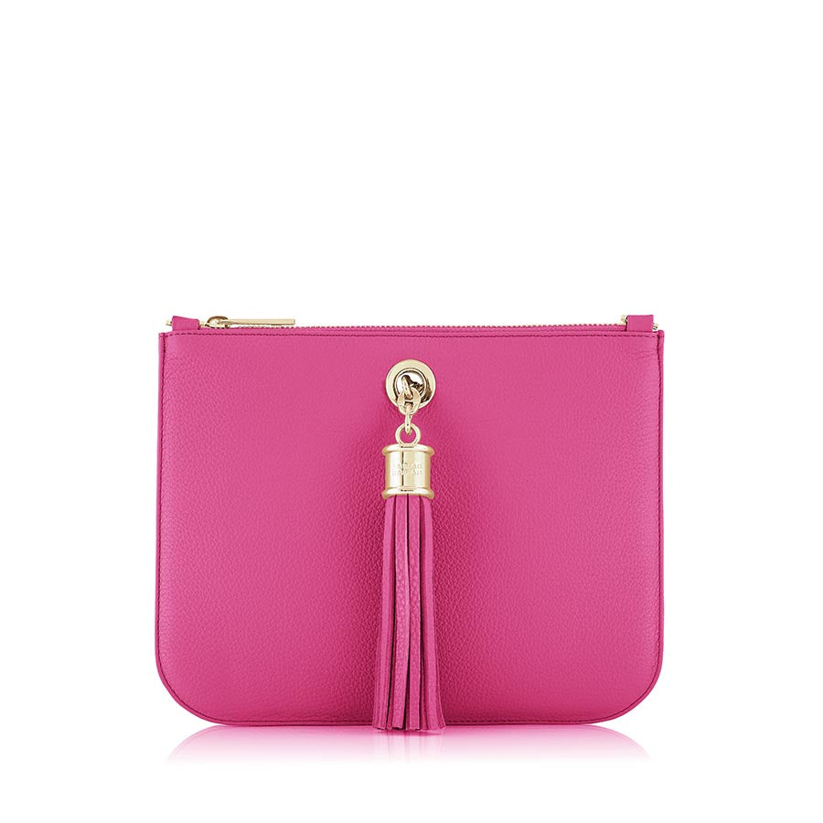 sarah haran dahlia tote orchid pink leather