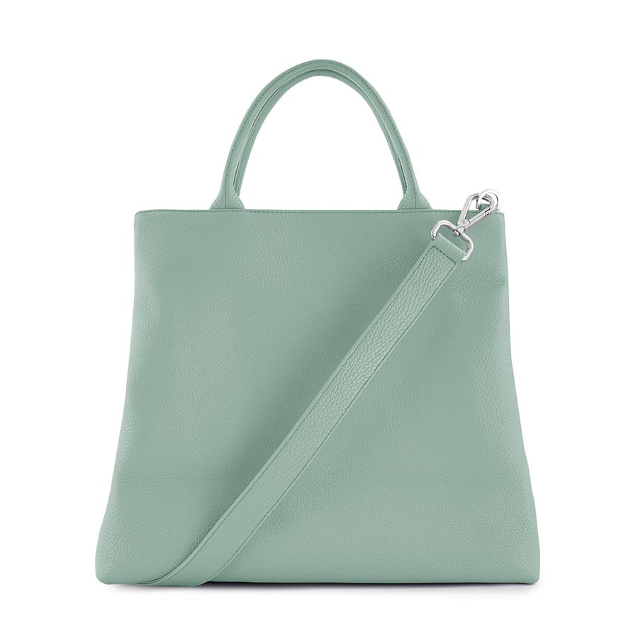 serenity green Dahlia Tote Handbag