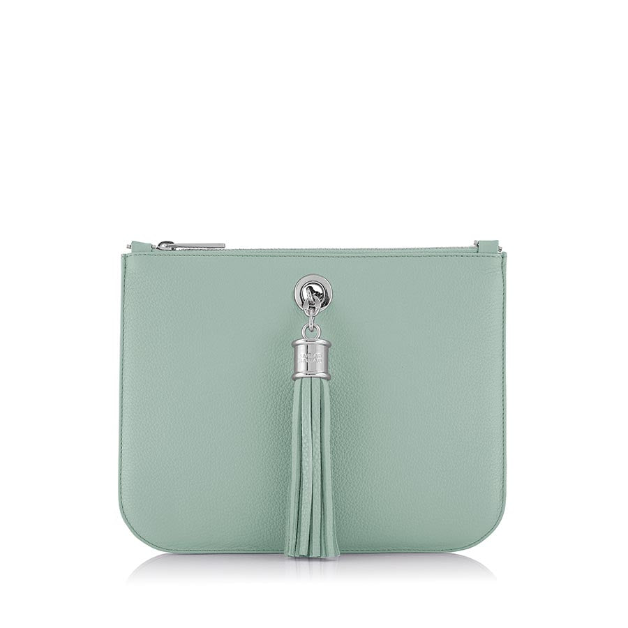 serenity green Dahlia Tote Handbag