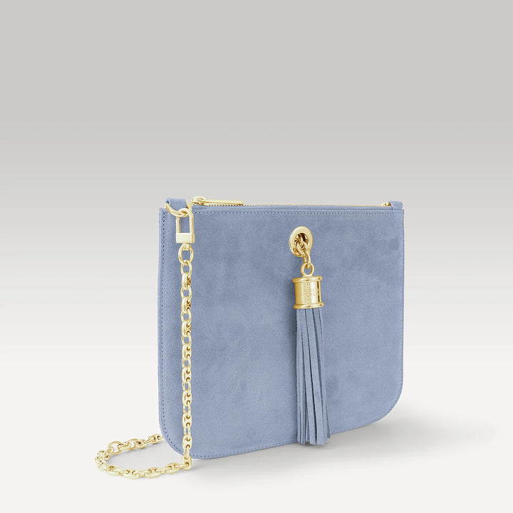 Ivy - Suede-Sarah Haran Accessories-Gold-Periwinkle-Sarah Haran Accessories