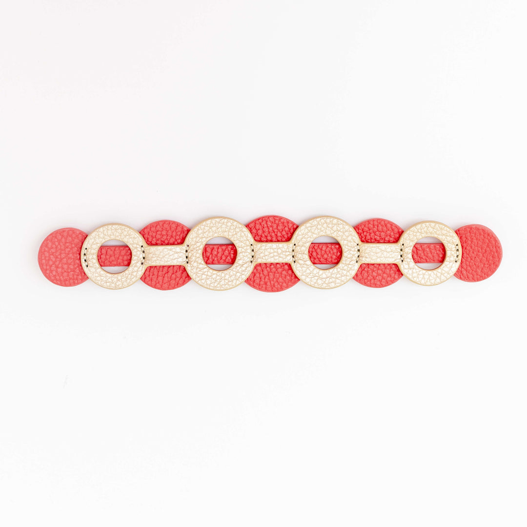 Deco Strip - Textured Circle-Accessory-Sarah Haran Accessories-Silver-Soft Metallic Gold Coral-Sarah Haran Accessories