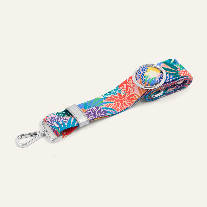 Spring Floral River Strap with Silver hardware front 1 | P43-S