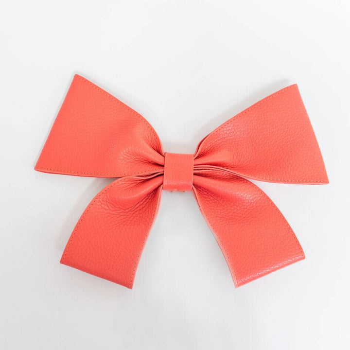 Deco Bow - Pop of Colour-Restyle Accessories-Sarah Haran Accessories-Silver-Coral-Sarah Haran Accessories