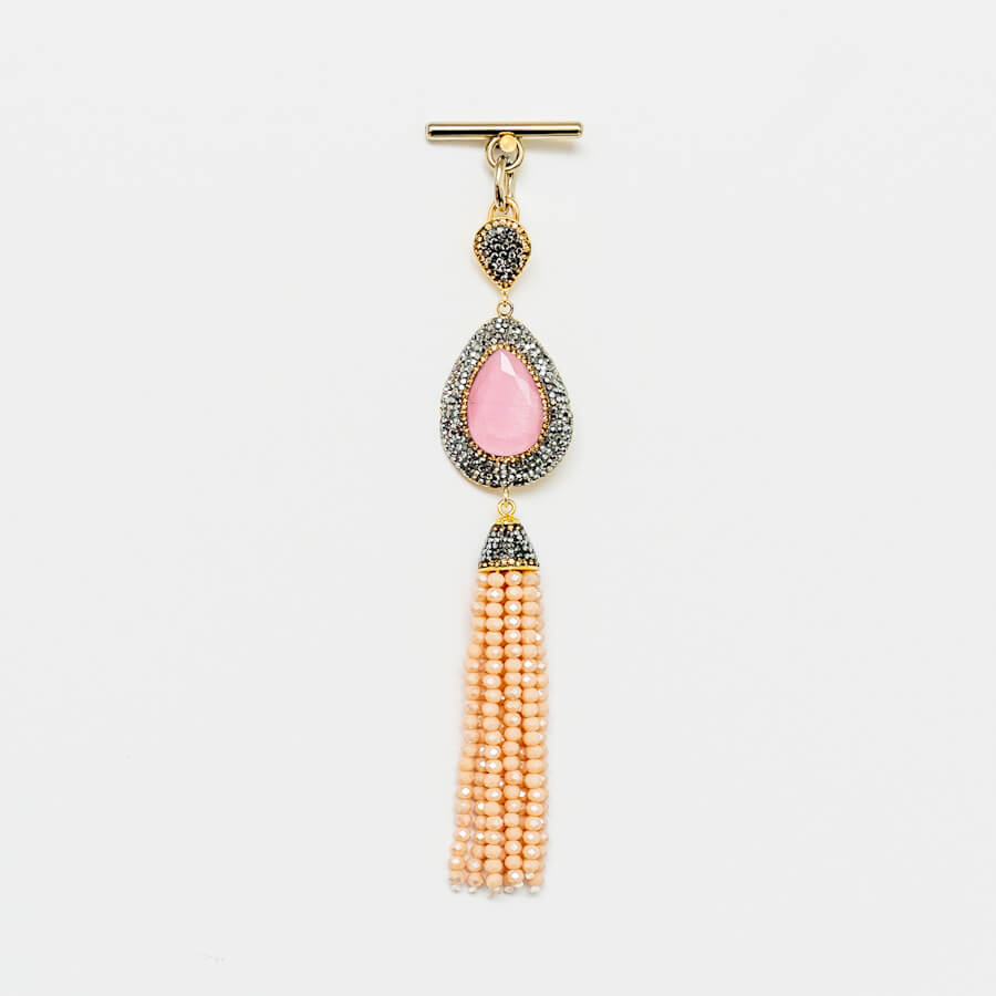 Joyful Jewel Tassel-Restyle Accessories-Sarah Haran Accessories-Gold-Teardrop Quartz-Sarah Haran Accessories