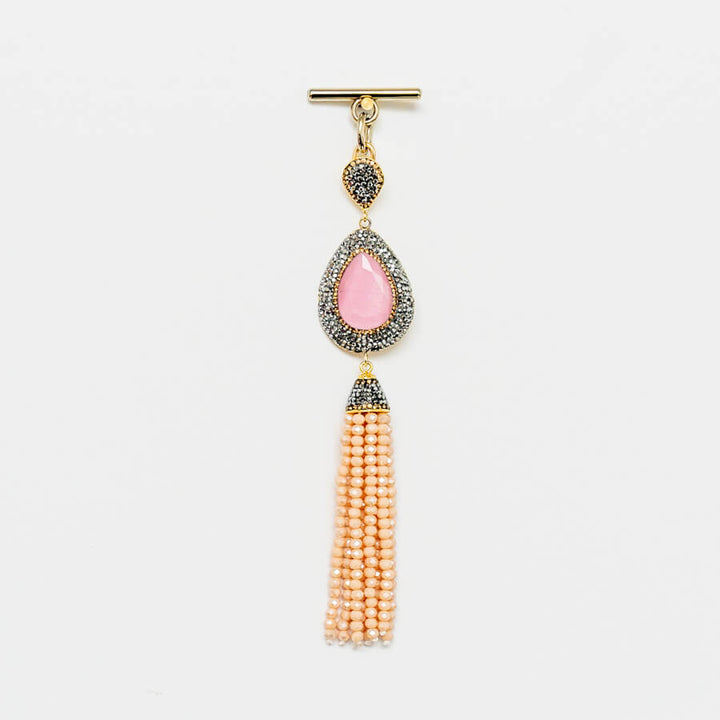 Joyful Jewel Tassel-Restyle Accessories-Sarah Haran Accessories-Gold-Teardrop Quartz-Sarah Haran Accessories