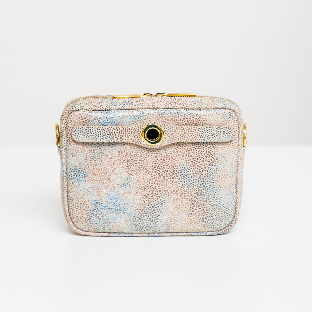 Millie Crossbody - Textured-Handbag-Sarah Haran Accessories-Gold-Natural Shagreen-Sarah Haran Accessories