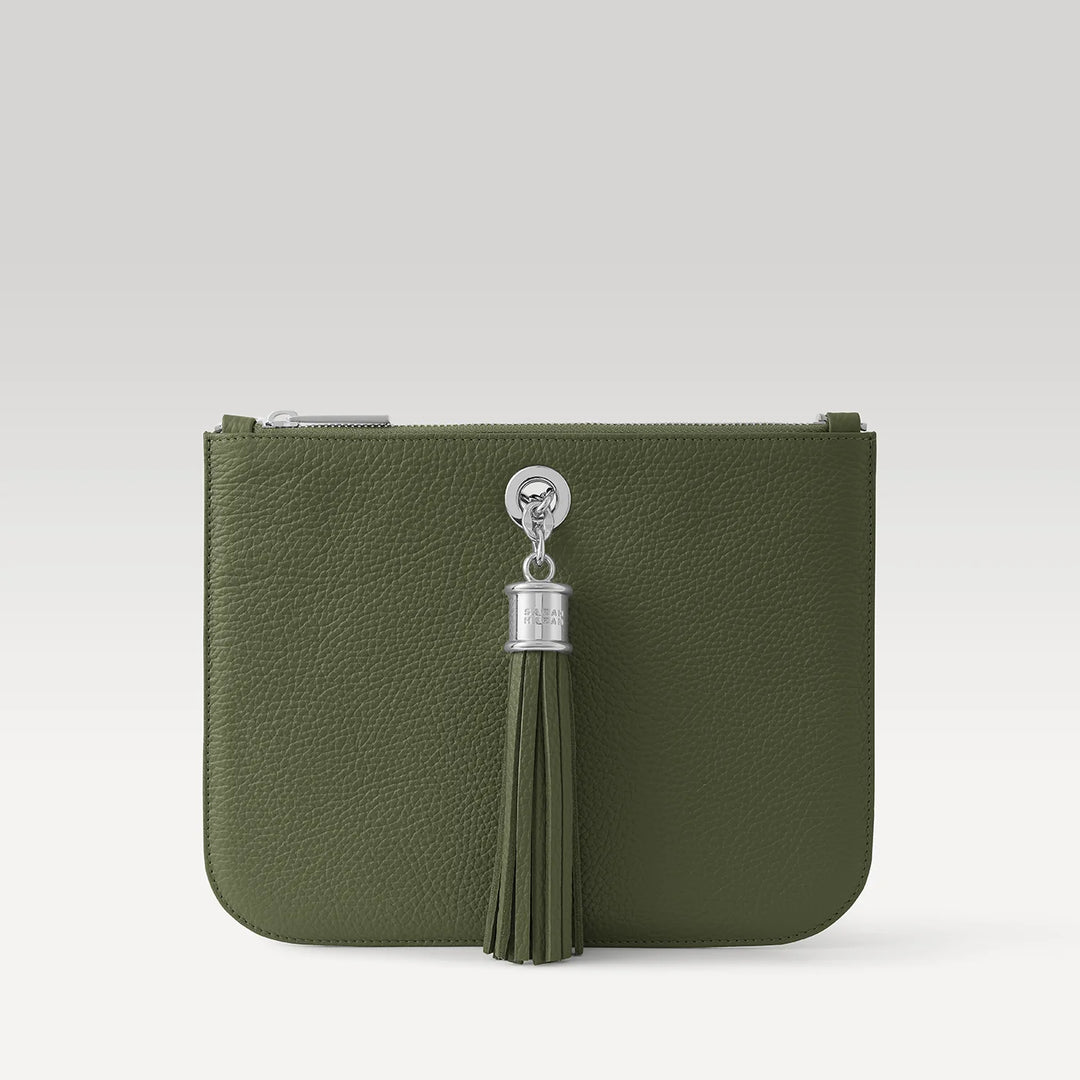 Olive Dahlia 2-in-1 Tote with Silver hardware Ivy| G11-S