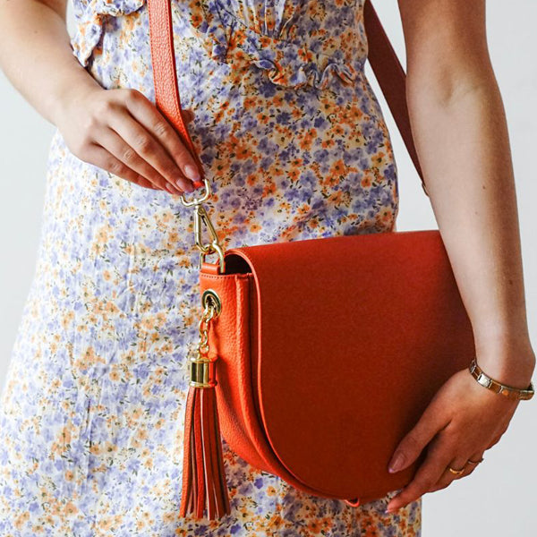 sarah_haran_new_arrivals_tangerine_luna_satchel-Sarah Haran Accessories